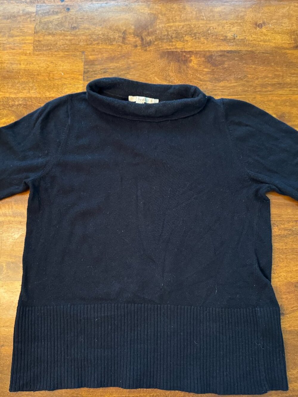 Boden Pamela Cotton Cashmere Black Turtleneck Sweater – US 10